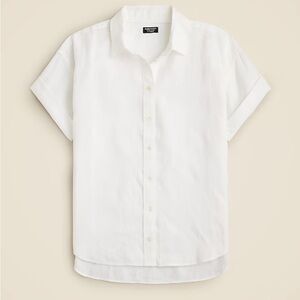 J. Crew Capitaine Shirt in Baird McNutt white linen XXL